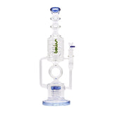 SMOQ GLASS 16″ SHOWER HEAD WITH RING DESIGN WATER PIPE