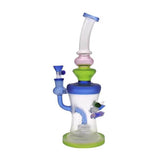 TATTOO GLASS 14″ COLORFUL GLASS WATER PIPE