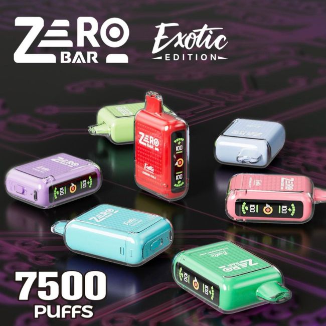 ZERO BAR 0% EXOTIC EDITION DISPO 7.5K PUFFS Dymok Smoke Shop ZERO BAR 0% EXOTIC EDITION DISPO 7.5K PUFFS Dymok Smoke Shop