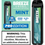 Breeze Smoke Pro Edition 6ML 2000 Puffs 1000mAh Prefilled Synthetic Nicotine Salt Pod Device With Mesh Coil Technology