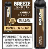 Breeze Smoke Pro Edition 6ML 2000 Puffs 1000mAh Prefilled Synthetic Nicotine Salt Pod Device With Mesh Coil Technology