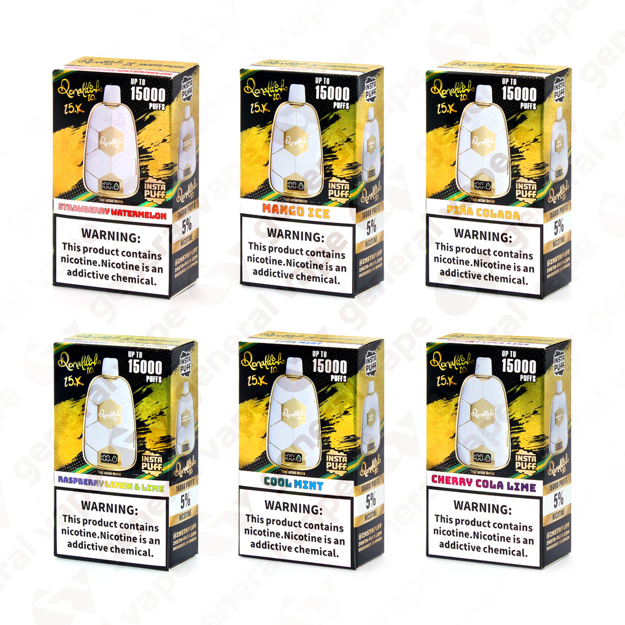 Ronaldinho 10 15K Puffs 18ML Disposable With LED Screen