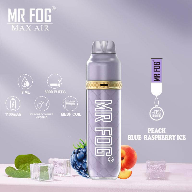 Mr Fog MAX AIR 8ML 3000 Puffs 1100mAh Prefilled Disposable Synthetic Nicotine Disposable With Mesh Coil Technology