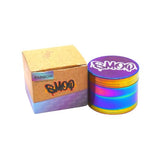 SMOQ 4 PARTS ZINC ALLOY 50MM GRINDER RAINBOW COLOR