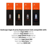 GEEKVAPE AEGIS BOOST (B SERIES) COIL (5CT/BOX)