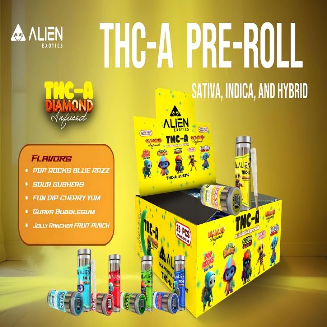 ALIEN THC-A DIAMOND INFUSED MINI PRE ROLL 5CT/JAR