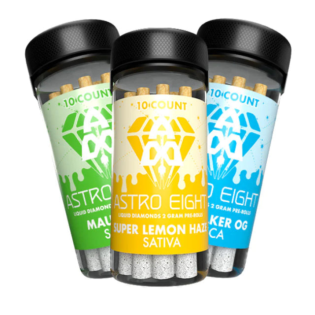 ASTRO EIGHT LIQUID DIAMONDS 2GM PRE ROLLS JOINTS 10CT/ JAR