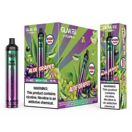 Glamee Flow 16ML 4500 Puffs 2200mAh Prefilled Nicotine Salt Disposable Device With Mesh Coil & Adjustable Airflow