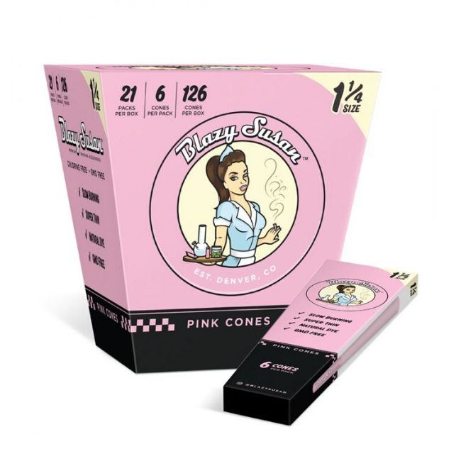 BLAZY SUSAN PINK CONES