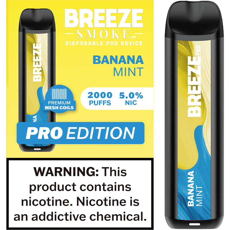 Breeze Smoke Pro Edition 6ML 2000 Puffs 1000mAh Prefilled Synthetic Nicotine Salt Pod Device With Mesh Coil Technology