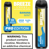 Breeze Smoke Pro Edition 6ML 2000 Puffs 1000mAh Prefilled Synthetic Nicotine Salt Pod Device With Mesh Coil Technology