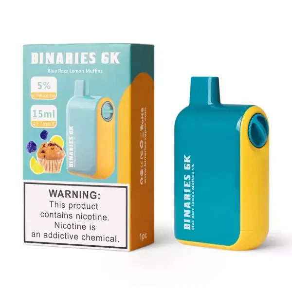 Binaries 6K 15ML 6000 Puffs 650mAh Adjustable Airflow Prefilled Nicotine Salt Rechargeable Disposable Device With Mesh Coil By Horizon Tech