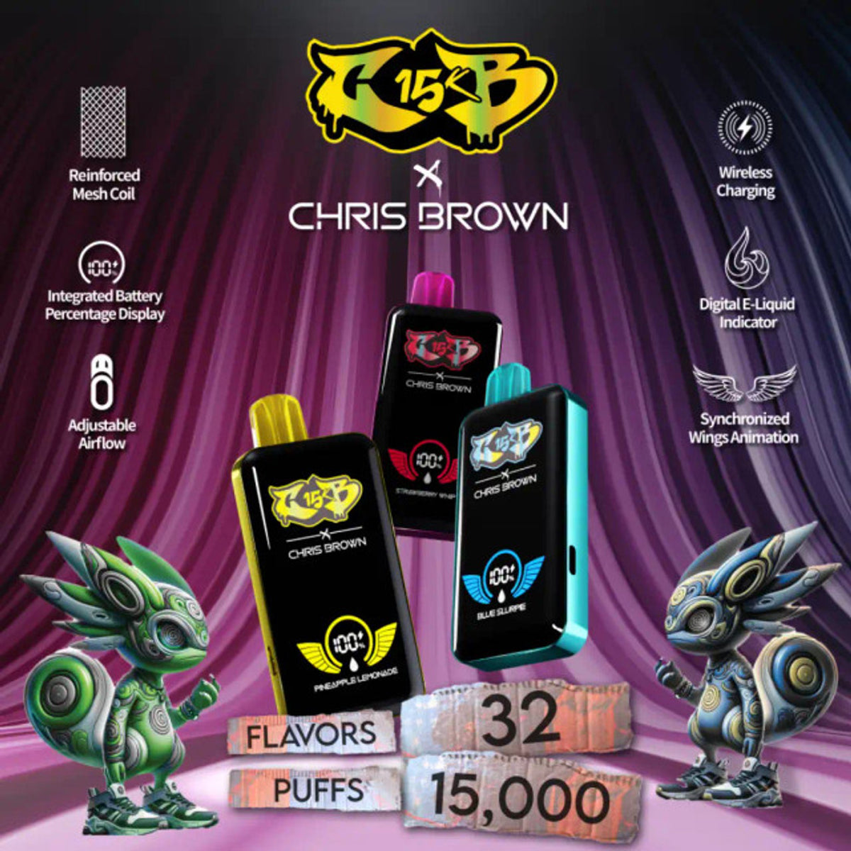 chris brown cb15000 disposable vape CHRIS BROWN CB15K 5% DISPOSABLE 15K PUFFS – Dymok Smoke Shop