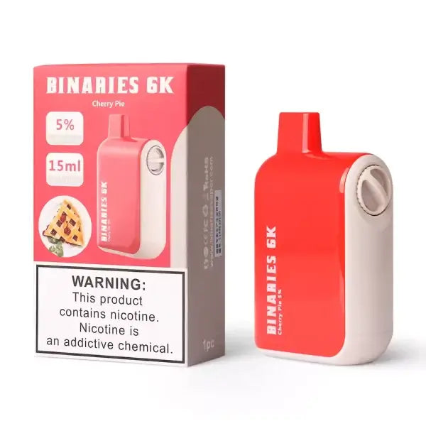 Binaries 6K 15ML 6000 Puffs 650mAh Adjustable Airflow Prefilled Nicotine Salt Rechargeable Disposable Device With Mesh Coil By Horizon Tech