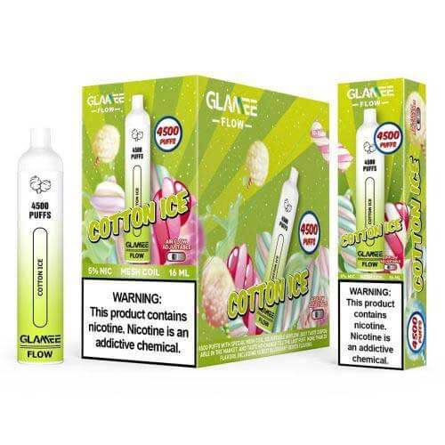 Glamee Flow 16ML 4500 Puffs 2200mAh Prefilled Nicotine Salt Disposable Device With Mesh Coil & Adjustable Airflow