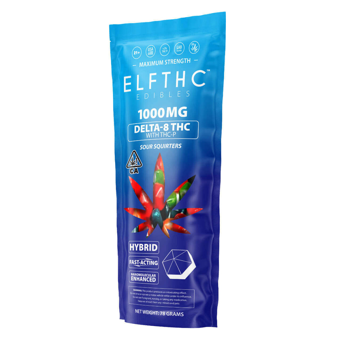 ELFTHC DELTA 8 THC WITH THC-P 1000MG GUMMIES
