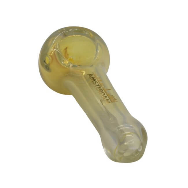 AMSTERDAM GLASS 5″ GOLD FUME HAND PIPE