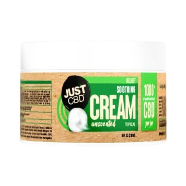 JUST CBD RELIEF SOOTHING UNCENTED 1000MG CREAM JAR