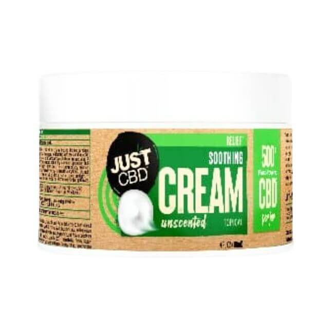 JUST CBD RELIEF SOOTHING UNSCENTED 500MG CREAM JAR