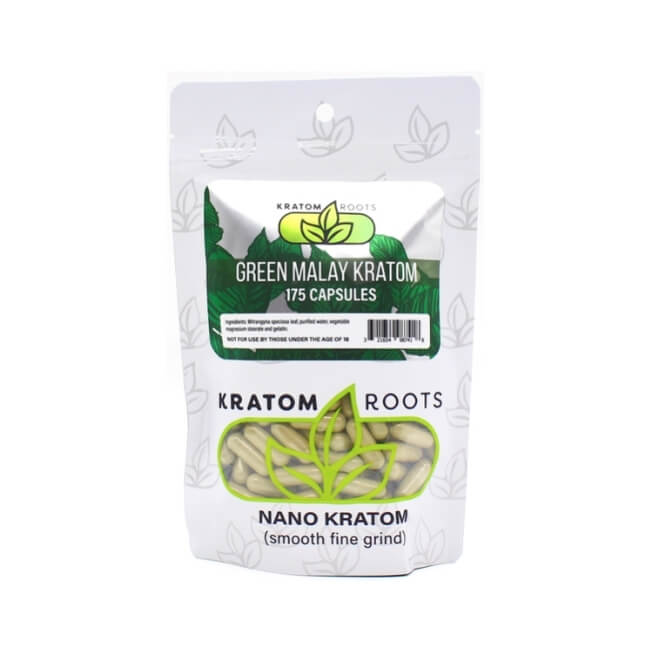 KRATOM ROOTS HIGH QUALITY NANO KRATOM 175CAPS/BAG