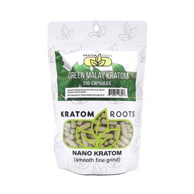 KRATOM ROOTS HIGH QUALITY NANO KRATOM 350CAPS/BAG