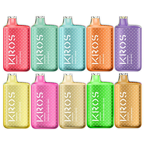 KROS 3 Unlimited 3% Nicotine 10ML 6000 Puffs 650mAh Rechargeable Prefilled Nicotine Salt Disposable Vape With Corex Mesh Coil