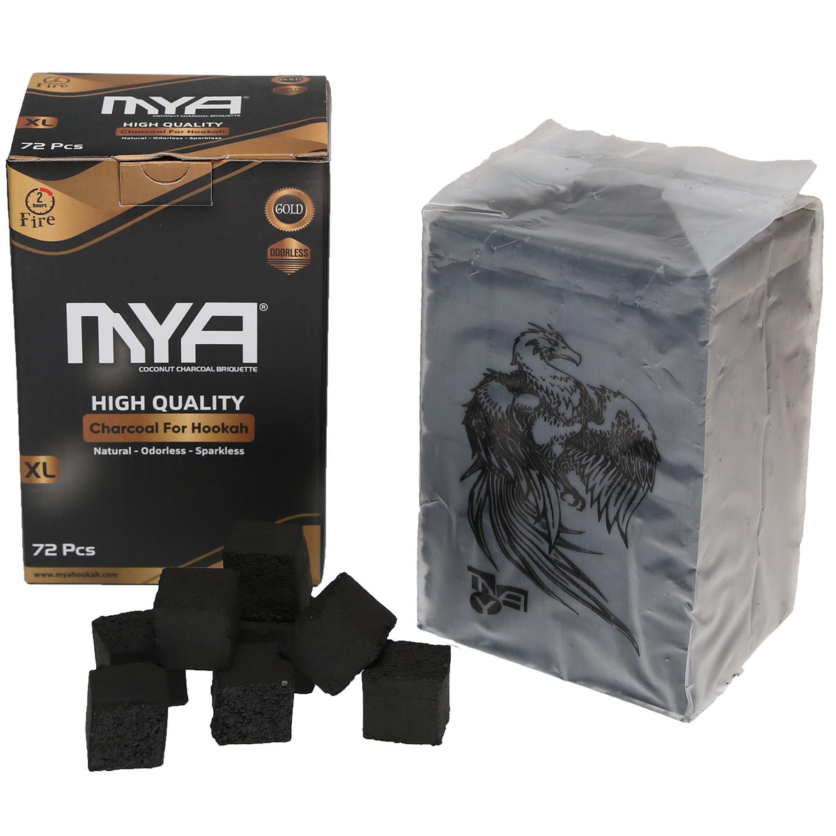 HOOKAH CHARCOALS MYA GOLD 72