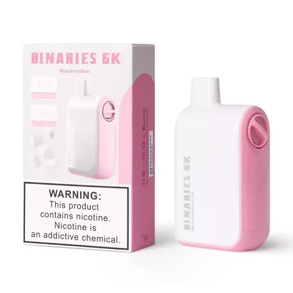 Binaries 6K 15ML 6000 Puffs 650mAh Adjustable Airflow Prefilled Nicotine Salt Rechargeable Disposable Device With Mesh Coil By Horizon Tech