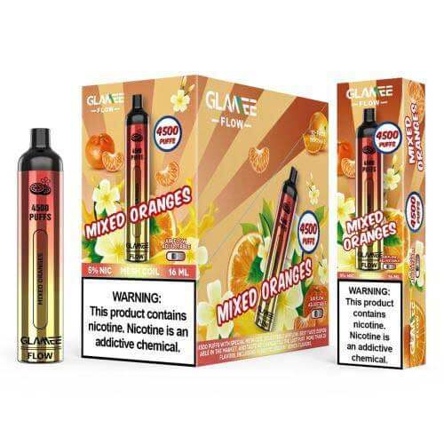 Glamee Flow 16ML 4500 Puffs 2200mAh Prefilled Nicotine Salt Disposable Device With Mesh Coil & Adjustable Airflow