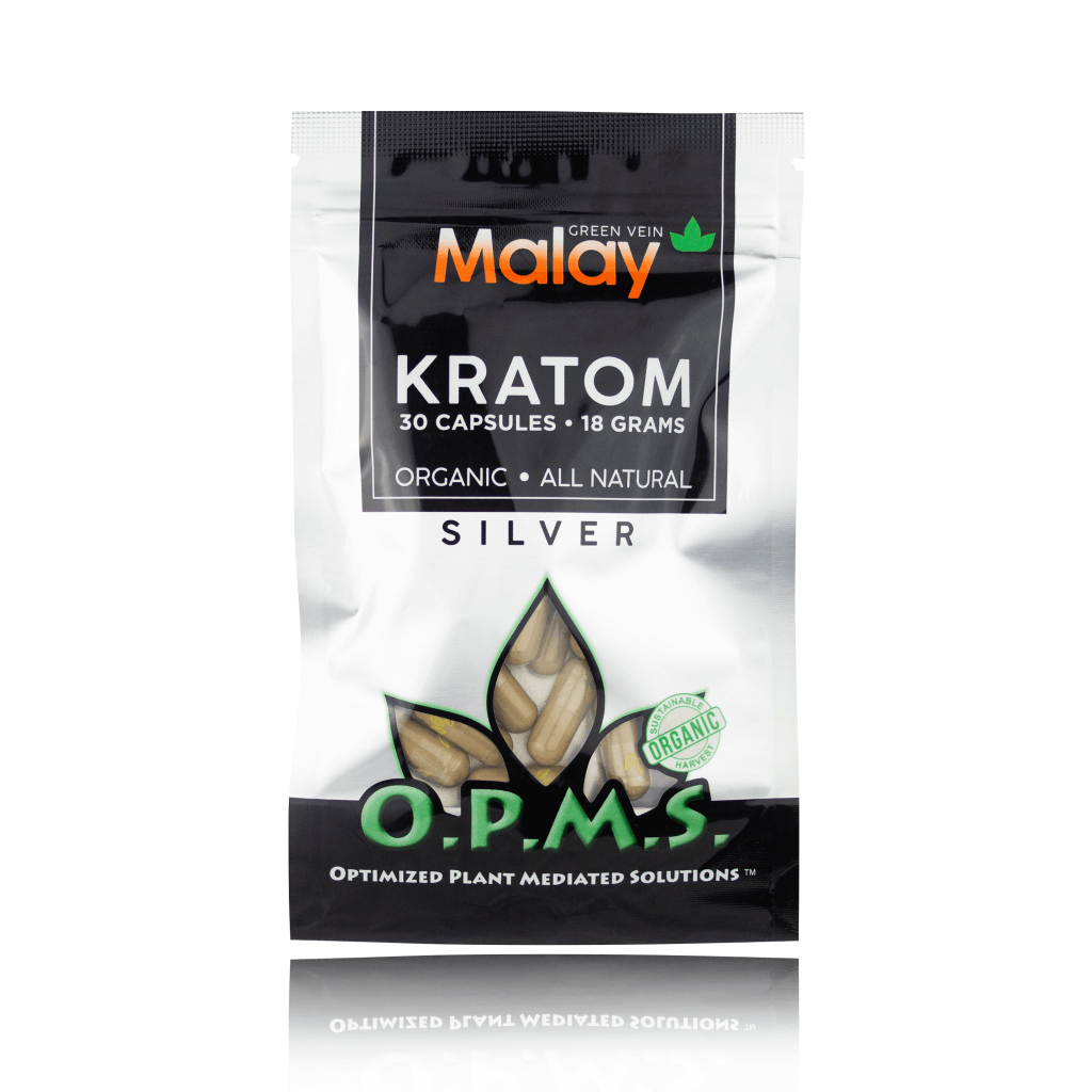 OPMS SILVER KRATOM (18 GRAMS) 30CT CAPSULES