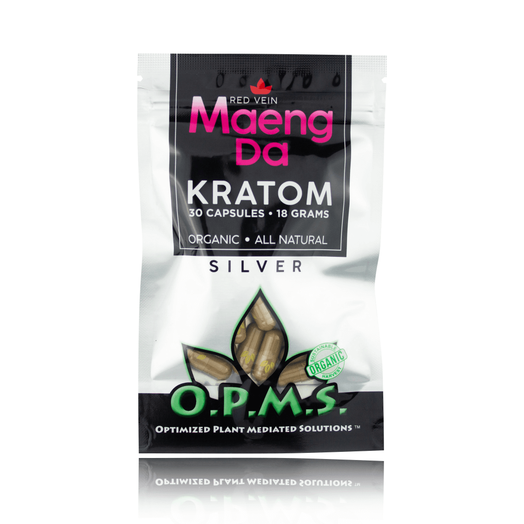 OPMS SILVER KRATOM (18 GRAMS) 30CT CAPSULES