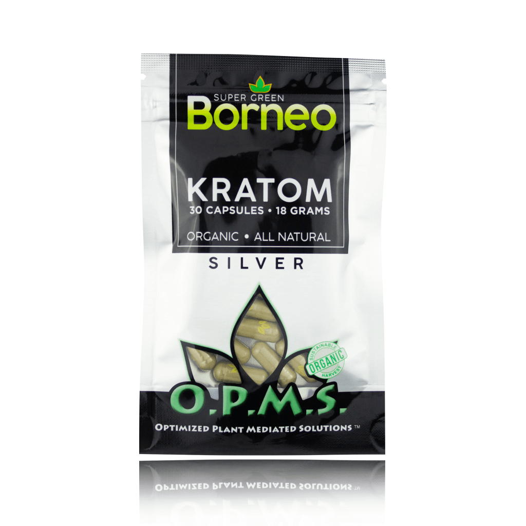 OPMS SILVER KRATOM (18 GRAMS) 30CT CAPSULES