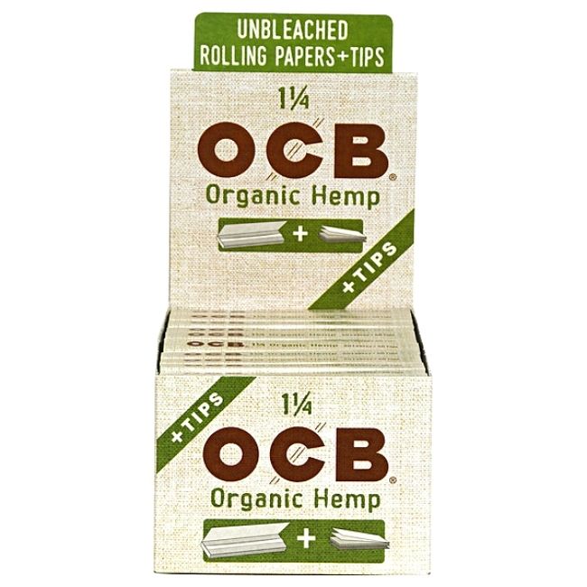 OCB ORGANIC HEMP PAPER + TIPS 1-1/4