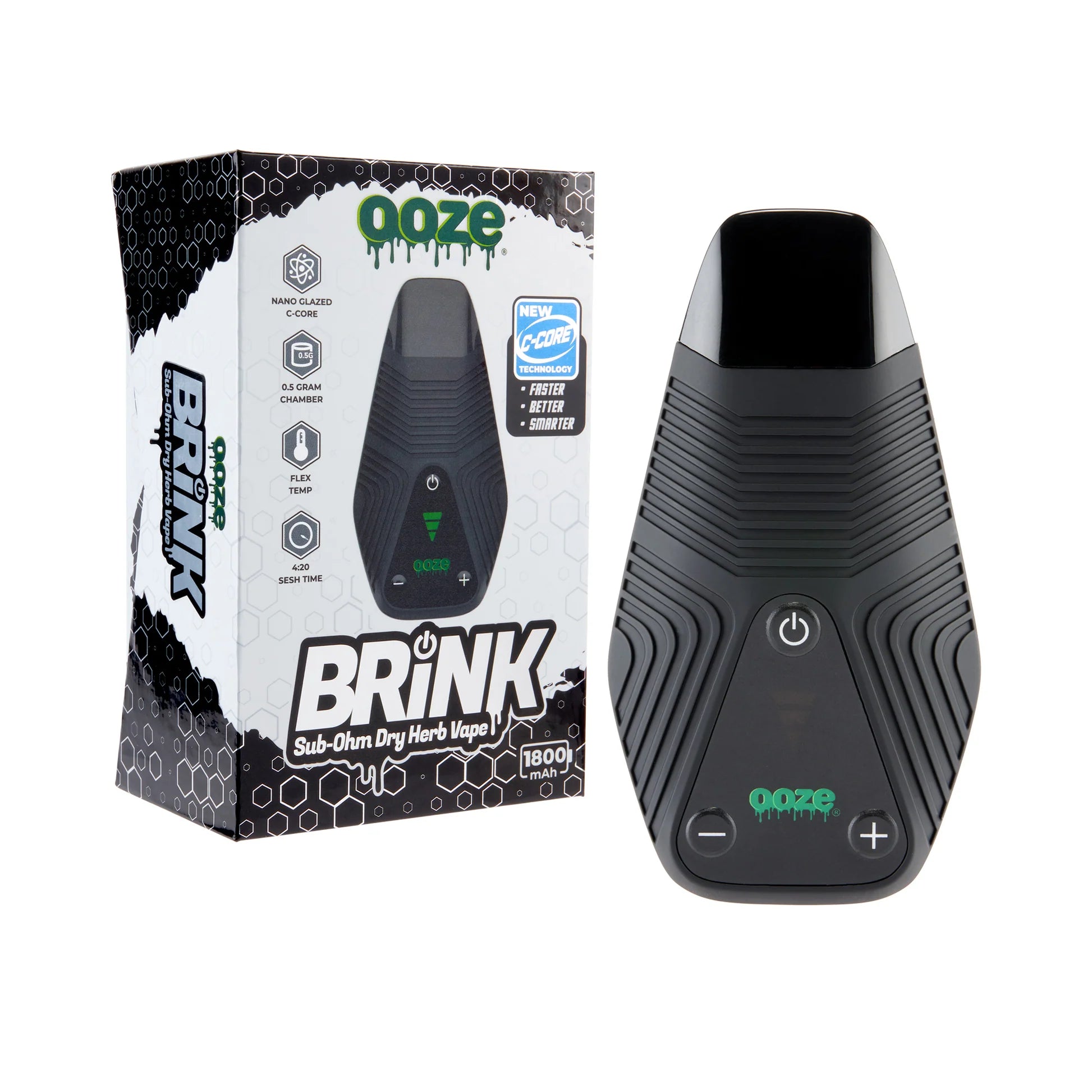 Ooze Brink 1800mAh Sub Ohm Dry Herb Vaporizer With C-Core Technology