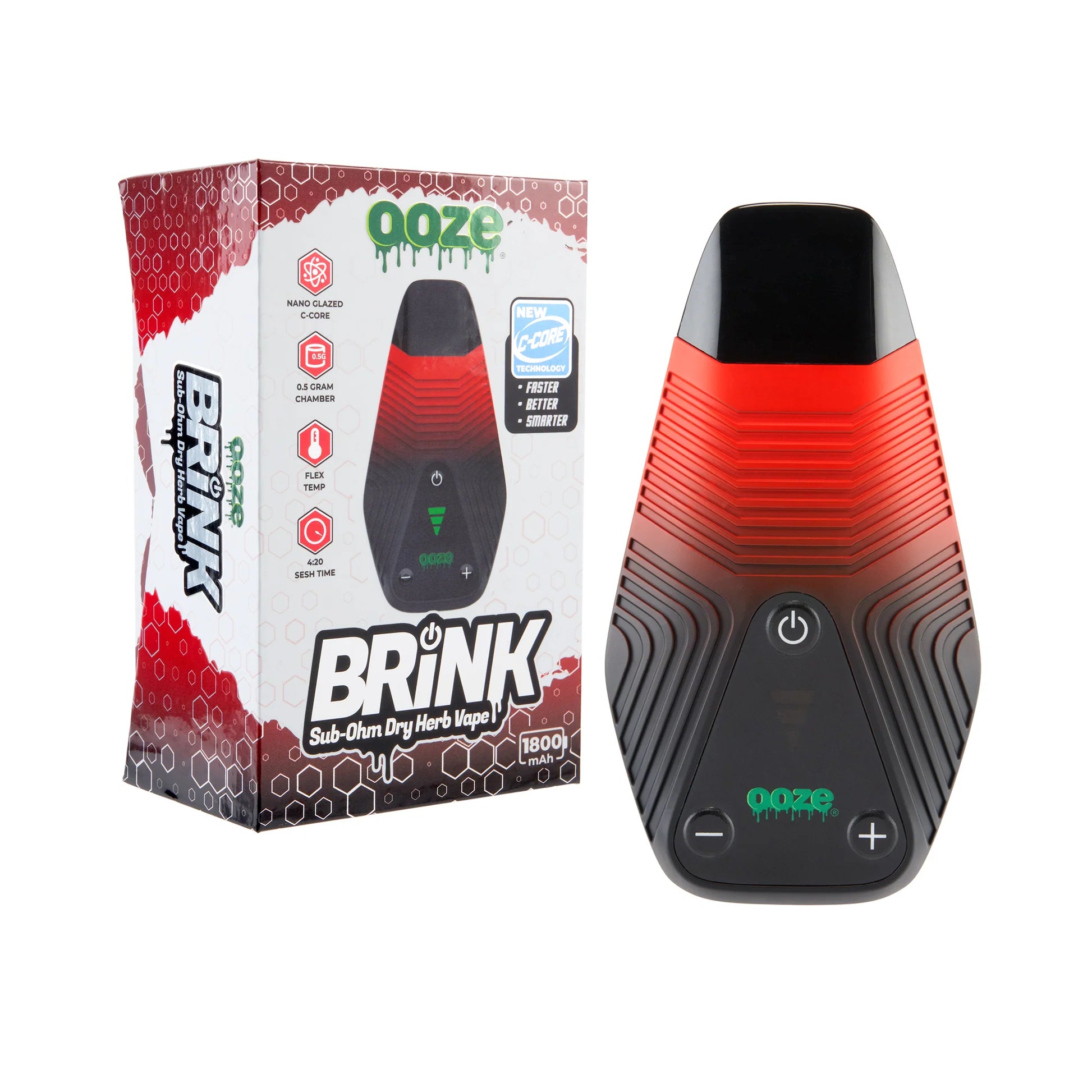 Ooze Brink 1800mAh Sub Ohm Dry Herb Vaporizer With C-Core Technology