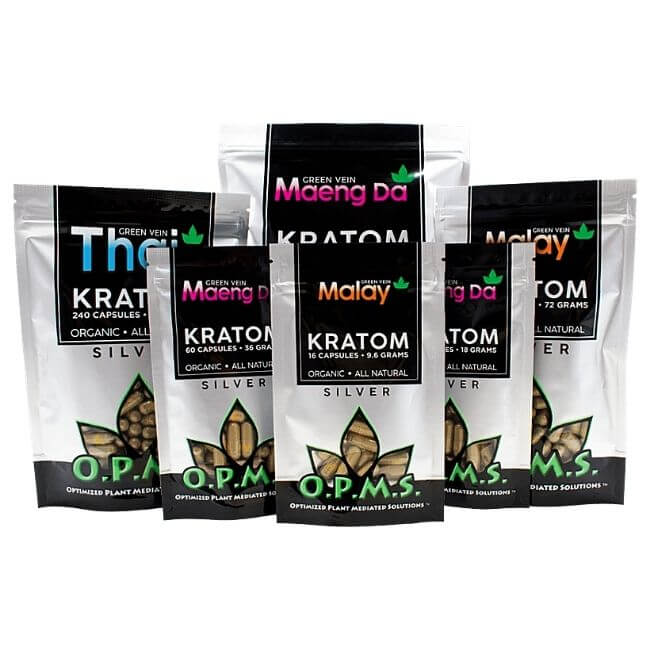 OPMS SILVER KRATOM (144 GRAMS) 240CT CAPSULES