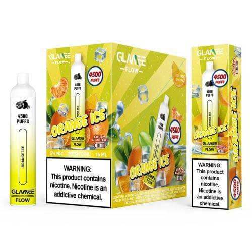 Glamee Flow 16ML 4500 Puffs 2200mAh Prefilled Nicotine Salt Disposable Device With Mesh Coil & Adjustable Airflow