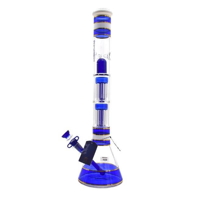 PHOENIX GLASS 18″ WITH SPLASH GUARD DOUBLE 8 ARM PERC WATER PIPE