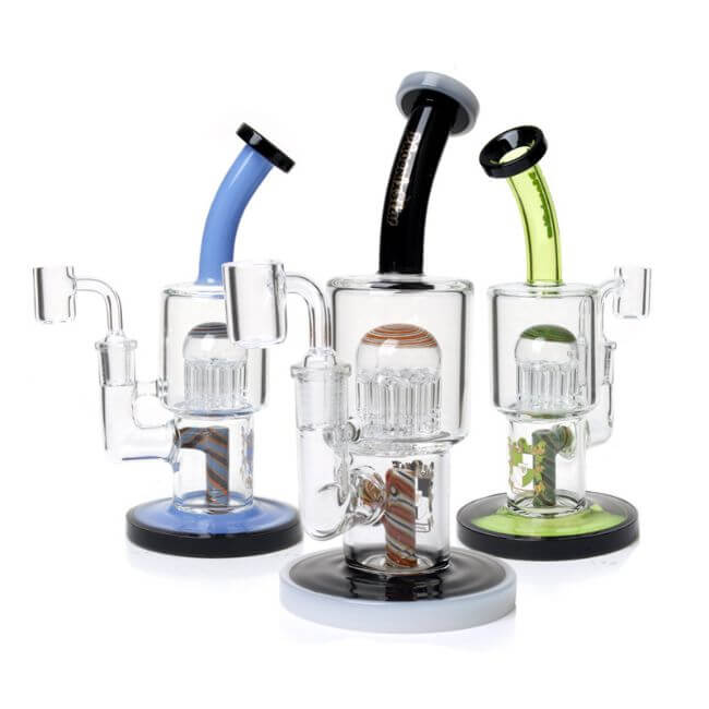 PHOENIX GLASS 8″ 8 ARM PERC & DIFUSER PERC HIGH QUALITY WATER PIPE