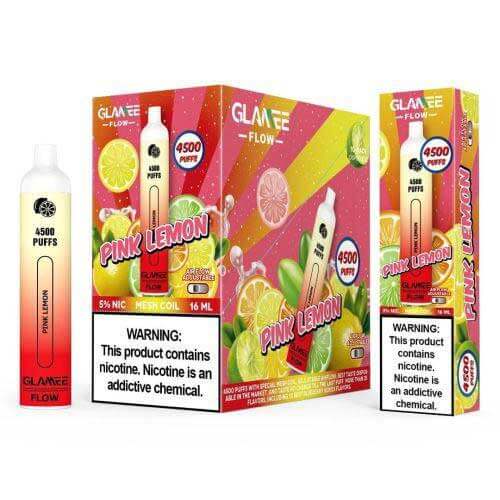 Glamee Flow 16ML 4500 Puffs 2200mAh Prefilled Nicotine Salt Disposable Device With Mesh Coil & Adjustable Airflow