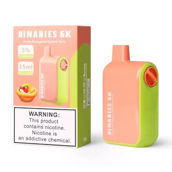 Binaries 6K 15ML 6000 Puffs 650mAh Adjustable Airflow Prefilled Nicotine Salt Rechargeable Disposable Device With Mesh Coil By Horizon Tech