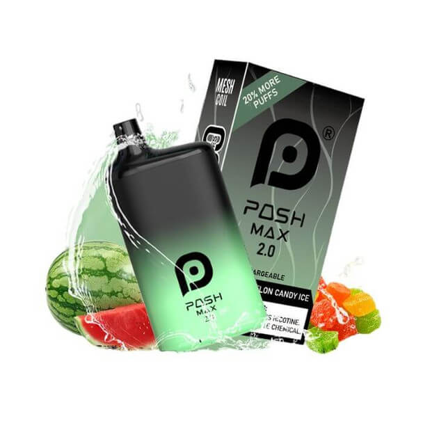 Posh Max 2.0 14ML 5200 Puffs Prefilled Nicotine Salt Rechargeable Disposable Device With Mesh Coil