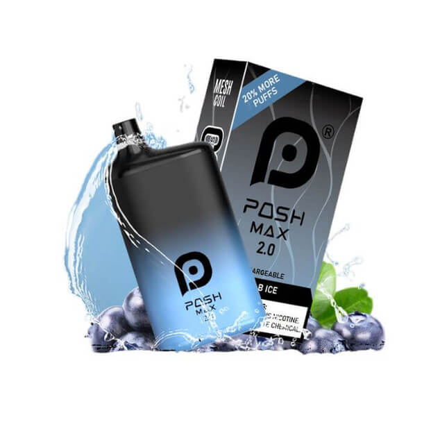 Posh Max 2.0 14ML 5200 Puffs Prefilled Nicotine Salt Rechargeable Disposable Device With Mesh Coil