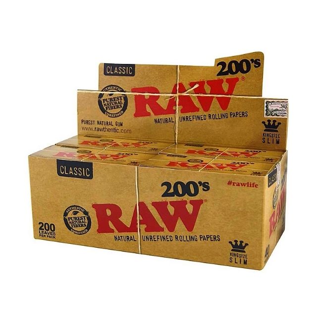 RAW CLASSIC 200 S KING SIZE SLIM ROLLING PAPER