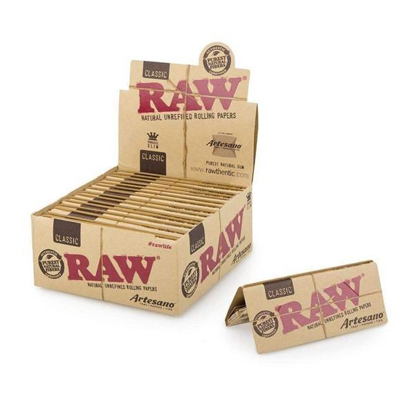 RAW ARTESANO KING SIZE SLIM ROLLING PAPER TRAY PAPERS TIPS