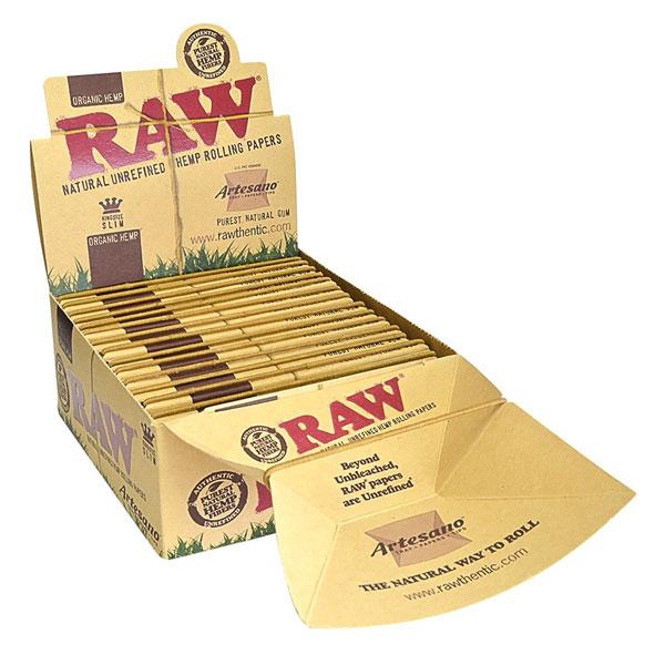 RAW ARTESANO KING SIZE SLIM ROLLING PAPER TRAY PAPERS TIPS