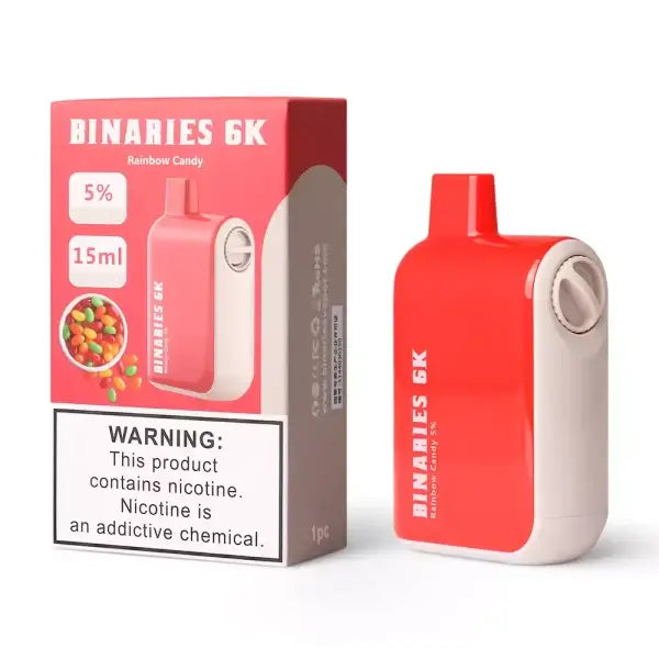 Binaries 6K 15ML 6000 Puffs 650mAh Adjustable Airflow Prefilled Nicotine Salt Rechargeable Disposable Device With Mesh Coil By Horizon Tech