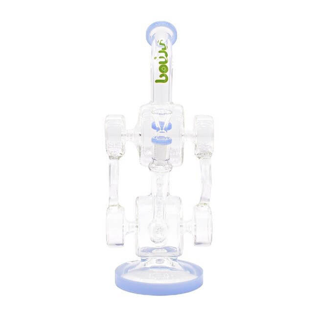 SMOQ GLASS 14″ RECYCLER WATER PIPE