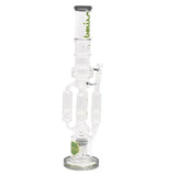 SMOQ GLASS 18″ 4 PERC DESIGN WITH ASH CATCHER WATER PIPE