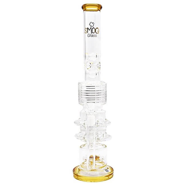 SMOQ 20″ PERC DESIGN HEAVY DUTY GLASS WATER PIPE